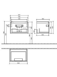 Тумба под умывальник Villeroy & Boch Subway 2.0 (637х454х420) подвесная, 1 ящик, бел глянец A68800DH — изображение 2