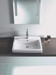 Умывальник встраиваемый сверху DURAVIT VERO 550х465х180 отверстие под смеситель, перелив 0315550000