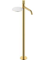 Смеситель Boheme Stick 120-GG.3 для раковины, напольный, однозахватный, ручка linea, золото — миниатюра 1
