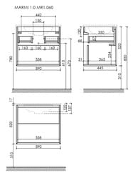 ����� ��� �������� SANCOS Marmi 1.0 (590�445�520) ���������, 1 ����, ��� ��������� MR1.060ECH