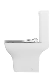 Унитаз-компакт Vitra Zentrum (355х610х830) безободковый, с сиденьем, белый 9824B003-7219