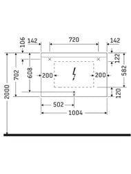Зеркало Duravit Light and mirror 1000х700х35 свет сверху и снизу, диммер, подогрев, сенсор LM7857D0000
