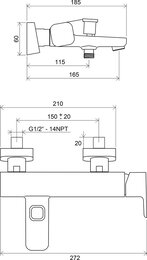 ������! ��������� ��� �����/���� RAVAK 10� TD 022.00/150 ���������