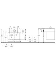 ����� ��� �������� Duravit Qatego 790�470�� ���������, 2 ��., ���������, ����� ���. QA4394018180010