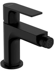Смеситель для биде Hansgrohe Rebris E 72211670 со сливным гарнитуром, однозахватный, матовый чёрный — миниатюра 1