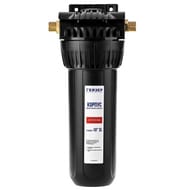 Корпус ГЕЙЗЕР SL10 1/2" для горячей и холодной воды, черный пластик, латунные ниппели,   50541 — миниатюра 1