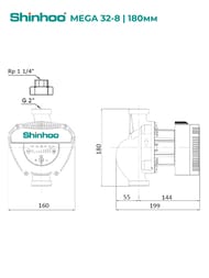   SHINHOO MEGA 32-8 1x230, G 2",  , 71121003