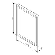 Зеркало AM.PM Gem настенное с LED-подсветкой (550х700х30) M91AMOX0551WG