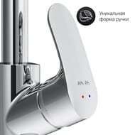 Смеситель AM.PM Like для кухни F8012000 с вытяжным поворотным изливом, хром