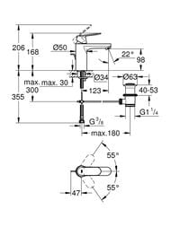 Смеситель Grohe EuroSmart Cosmopolitan 23325 для умывальника, фиксированный излив, д/к, г/п — изображение 3