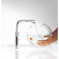 Смеситель Hansgrohe Metris 31087 для умывальника с высоким поворотным изливом, донным клапаном