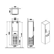 ����� ��������� Vitra Root 350�400�1550��, ������, � �������� ��� �����, ����: �����-����� ��� 68012