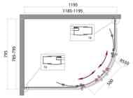   BelBagno Uno (12008001950) UNO-195-RH-2-120/80-C-Cr , /.