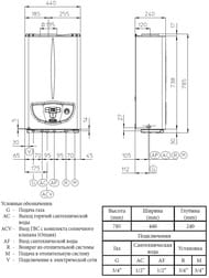 Двухконтурный газовый котел IMMERGAS Mini Nike 24 3 E (755х440х240) 24 кВт, открытая камера