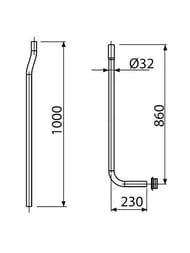 ����������� ����� ��� ����� ALCAPLAST �95 �� ���� ������  D=32��+�������