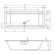 ����� ��������� RIHO RETHING CUBIC 190x80 FALL ���������� ����� �������, �������������, � �������