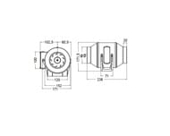 Вентилятор Cata DUCT IN LINE 100/130 (SMT 100) канальный 130 м3/ч 24 дБ, слоновая кость