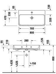 �������� ��������� Duravit Qatego 800�470�125�� �������, ���. ��� ���������, ����: ����� 2382800000