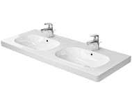 Умывальник двойной DURAVIT D-CODE 1200х490х180 2 отв. под 2 смес., перелив 03481200002