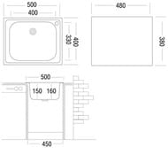 ����� ������� Ukinox Classic 500�400 ������� ����. ����� 0,6��, ���� 1 1/2, CLM 500.400 --T6C 2C