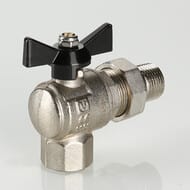 Кран угловой с американкой 3/4"ВН VALTEC PERFECT черная бабочка VT.328.N.05