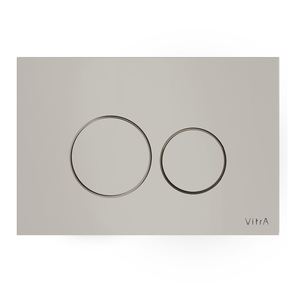 Клавиша смыва двойная VITRA Origin корпус из закаленного стекла, цвет светло-серый 740-1602