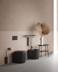 Унитаз приставной Vitra Plural без сиденья, антибактериальное покрытие, черный 7815B483-0075