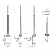 ��� Terma ONE 30�30 300W ����� � �������, ������ RAL9005