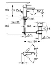 Смеситель Grohe Lineare New 32109001 для умывальника однорычажный, XS-Size, хром