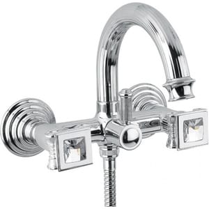 Смеситель CEZARES OLIMP-VD-01-Sw для ванны/душа, настенный, хром/ручки Swarovski