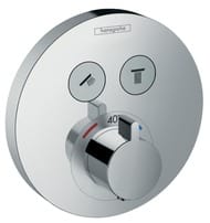 Смеситель Hansgrohe ShowerSelect S 15743000 термостат, 2 потребителя, наружная часть, хром