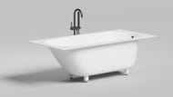 Ванна Salini Ornella 102311G 1700х750х600 встраиваемая, иск. камень S-Sense, белый глянец
