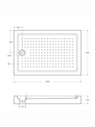 ������� ��������� ������ CEZARES (1200�800�150) �������������, ��� ������ TRAY-A-AH-120/80-15-W0