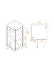 ������� ������ RGW Stilvoll SV-040B (1000�900�2000) �������., ������ �����. 8��/����. 353204009-14