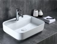 Раковина накладная BelBagno (500х390х135) прямоугольная, с отверстием под смеситель, белая BB1321