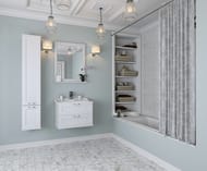 Зеркало AQUATON Леон 65 1A187102LBPS0 650x119x803 полка, цвет: дуб белый