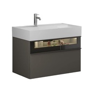 ����� � ��������� Burgbad Yumo 815�610�470 ���������, LED, 2 �����, ������/����� ������ SFMX082F3194