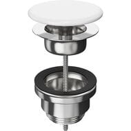 Донный клапан KERAMA MARAZZI с керамической крышкой, 72х72х130, белый глянцевый DRR.1/WHT