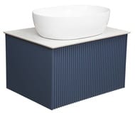 Тумба под раковину La Fenice TERRA Blu grigio 60 см (590х450х350) синяя матовая FNC-01-TER-BG-60