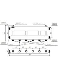 Модульный коллектор Gidruss MKSS-150-3x25 до 150 кВт, 2 магистр. подкл. 1 1/2, 3 контура 1" — изображение 3