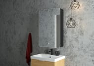 Зеркало-шкаф Континент ELTORO 560х850 с LED подсветкой и сенсорным выключателем, черный