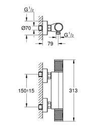 ��������� Grohe Grohtherm 1000 Performance 34776000 ���������, ��������� ��� ����, ����