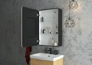 Зеркало-шкаф Континент ELTORO 560х850 с LED подсветкой и сенсорным выключателем, черный
