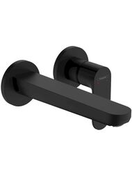 Смеситель для раковины Hansgrohe Rebris S 72528670 однозахватный, настенный, матовый черный — миниатюра 1