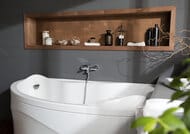 Ванна акриловая Aquanet JAMAICA 160х100 правая асимметричная, без гидромассажа, без обвязки 203987