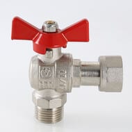 Кран шаровый 1/2"х3/4"НВ VALTEC BASE угловой с накидной гайкой, VT.267.N.0405