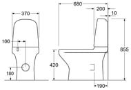 ������ ������� GUSTAVSBERG ESTETIC 8300 (680�370�855) ������������, �����, ������� QR+���������, ��������� �� ���� GB1183002R1231G