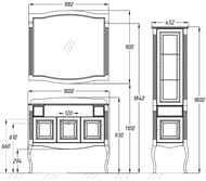 Тумба с раковиной Opadiris Лаура 100 (1000х940х540) белый мат./зол. пат.Z0000007090+10.210.01000.001