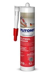 Герметик PLITONIT PLITOSIL Premium высокоэласт.санит.кислотного отверждения,прозрачный 310 мл