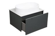 Тумба под раковину La Fenice TERRA Grigio 60 см (590х450х350) серая матовая FNC-01-TER-G-60